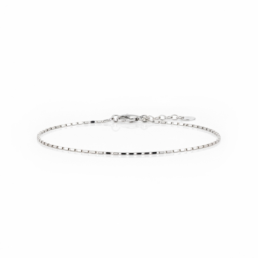 Pulseira De Prata Tijolinho Cartier 19CM