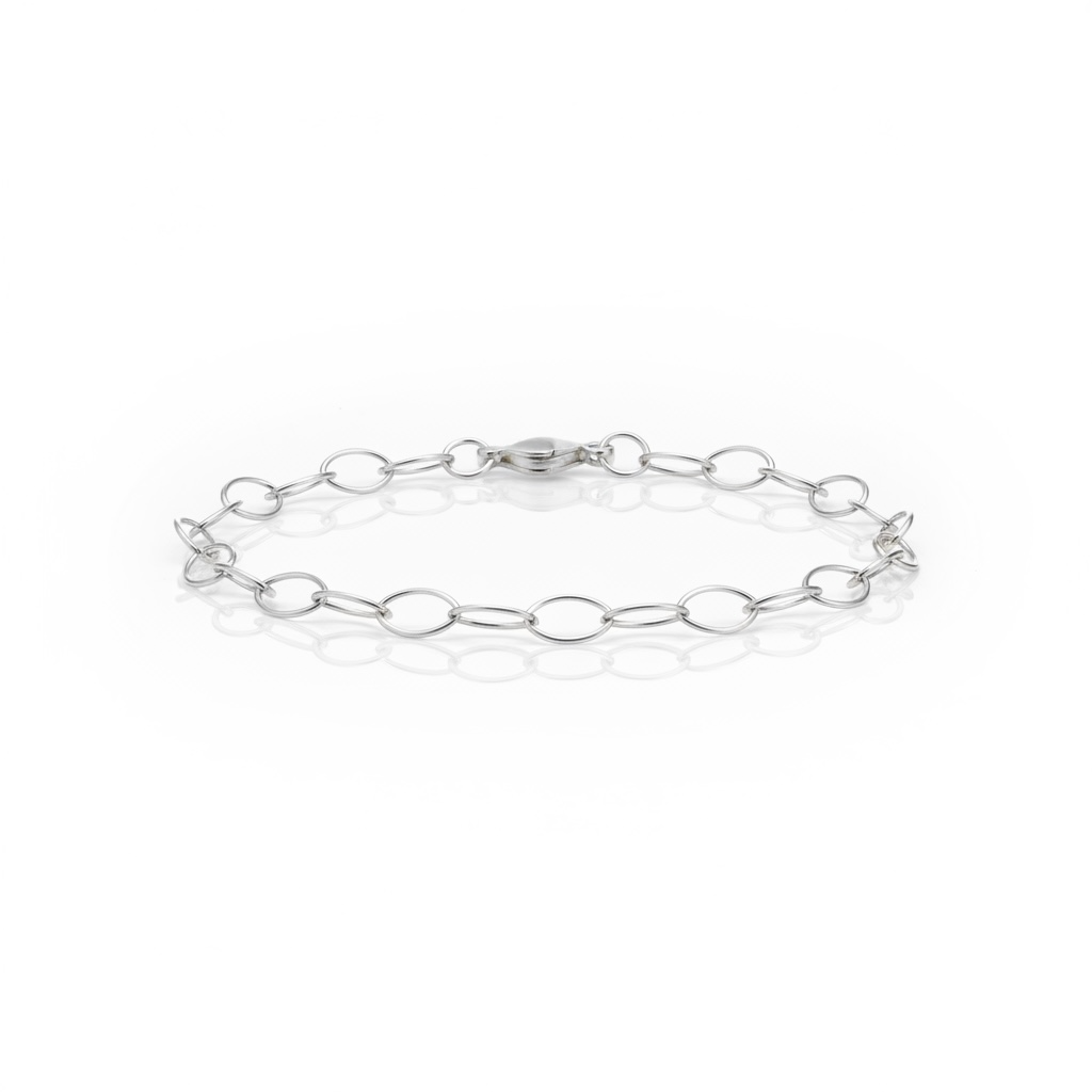 Pulseira De Prata Elos Portugueses 18.5CM