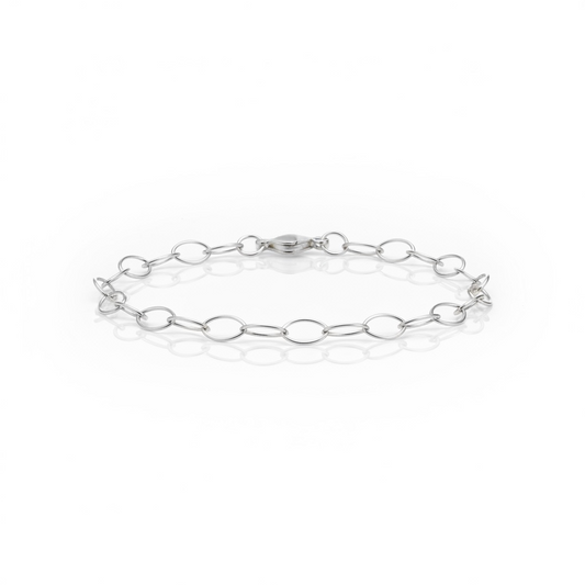 Pulseira De Prata Elos Portugueses 18.5CM