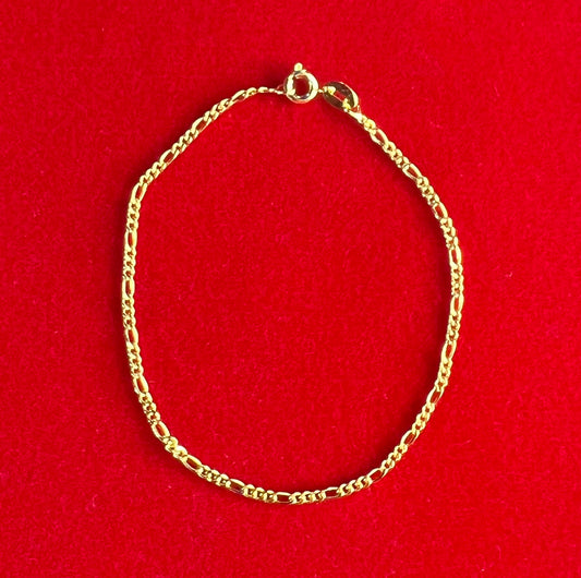 Figaro| Pulseira Banhada a Ouro 18K - 20 cm