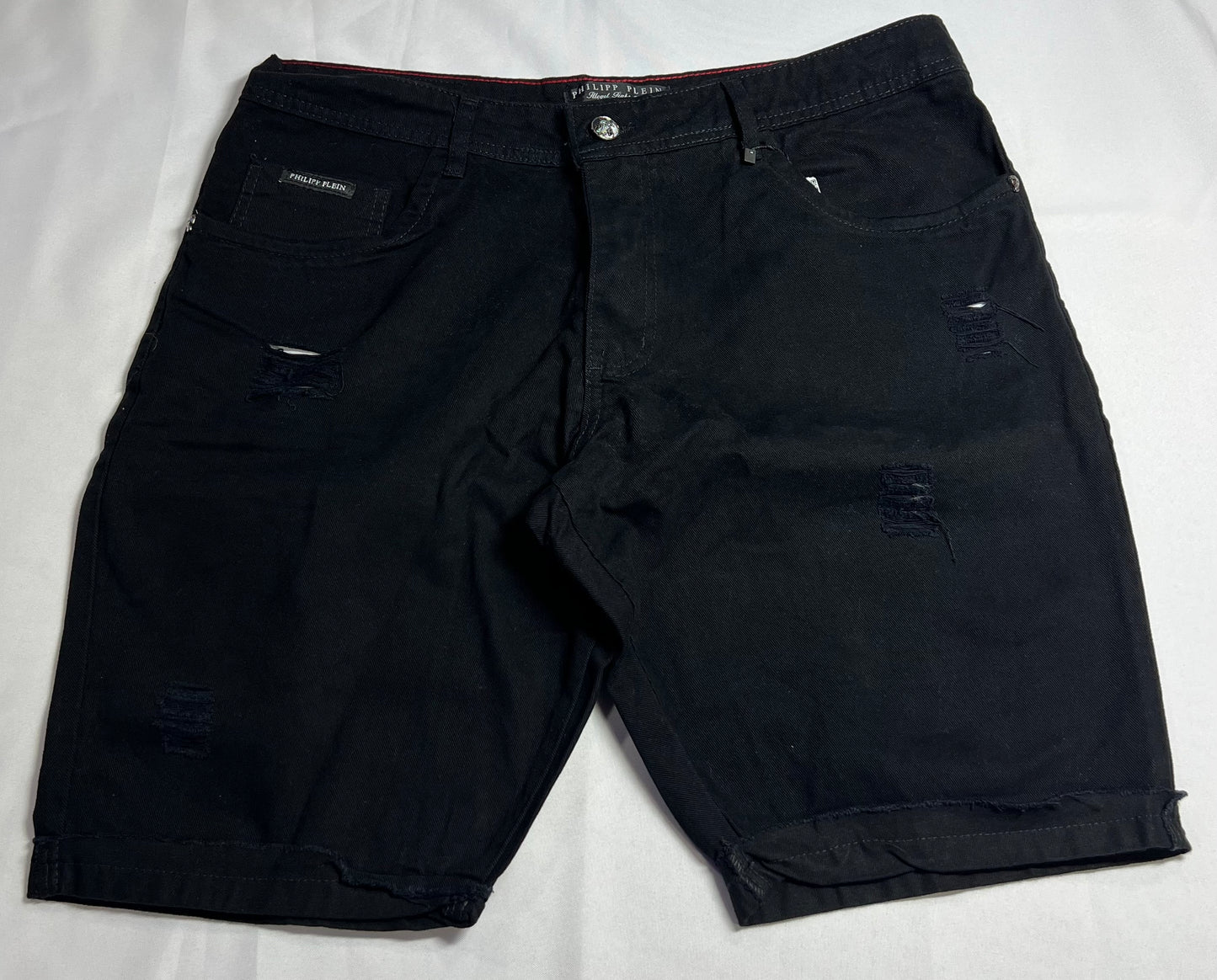 BERMUDA JEANS PHILIPP PLEIN PRETA