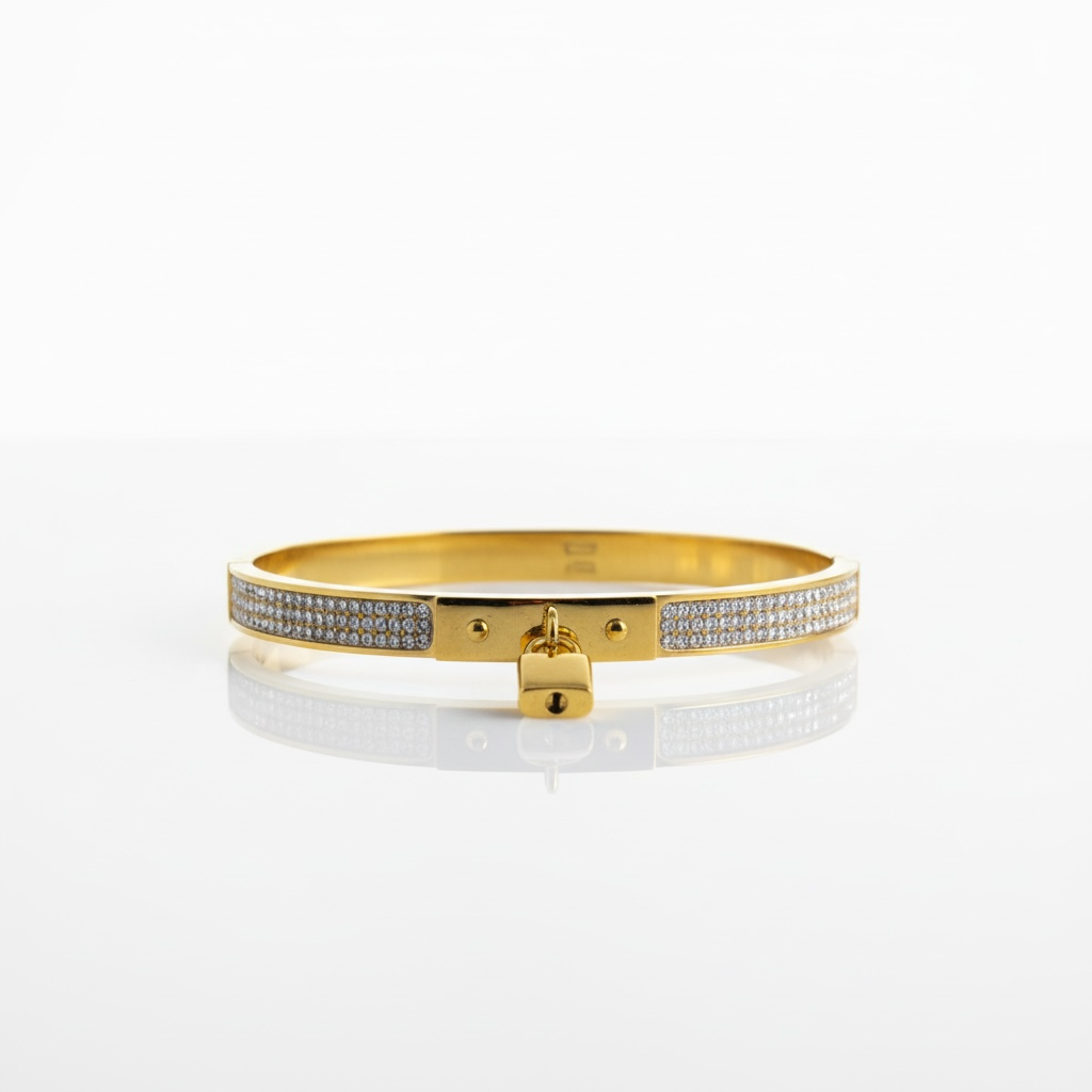 Bracelete Locked | Iconic Luxury 2 anos de garantia - Gold Steel