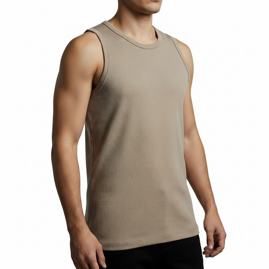 Regata Conceito | Ribbed Fit Tank Canelada - Light Brown