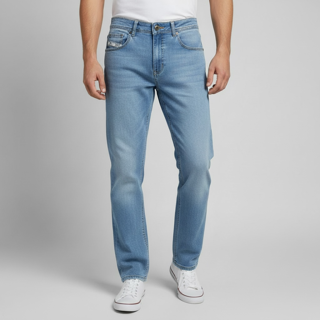 Calça Favoretti | Baggy Fit - Ice Blue Indigo Vintage Favø