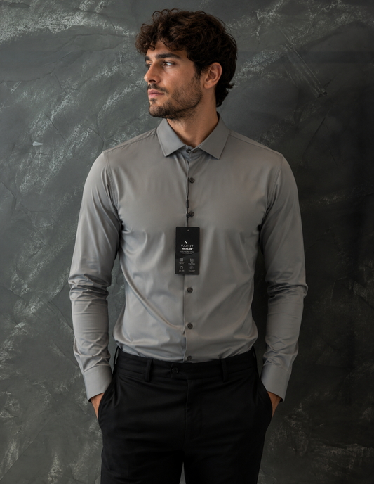 Camisa Social Yacht - Slim Fit  - Grafite