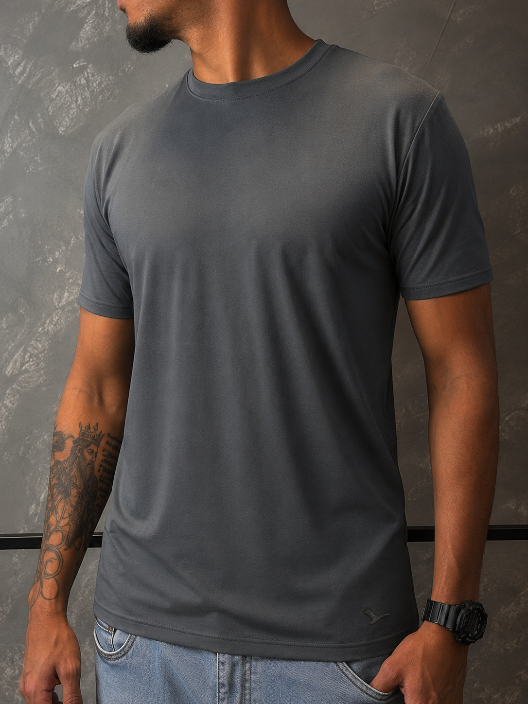 Camiseta Yacht Tech Modal Cinza