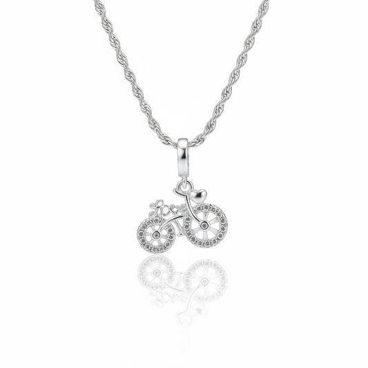 Berloque | Prata 925 Collection Pandora - Bike With Crystals