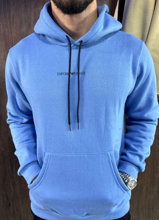 Moletom EMPÓRIO ARMANI | 3 CABOS Hoodie Classic Essential - Sky Blue