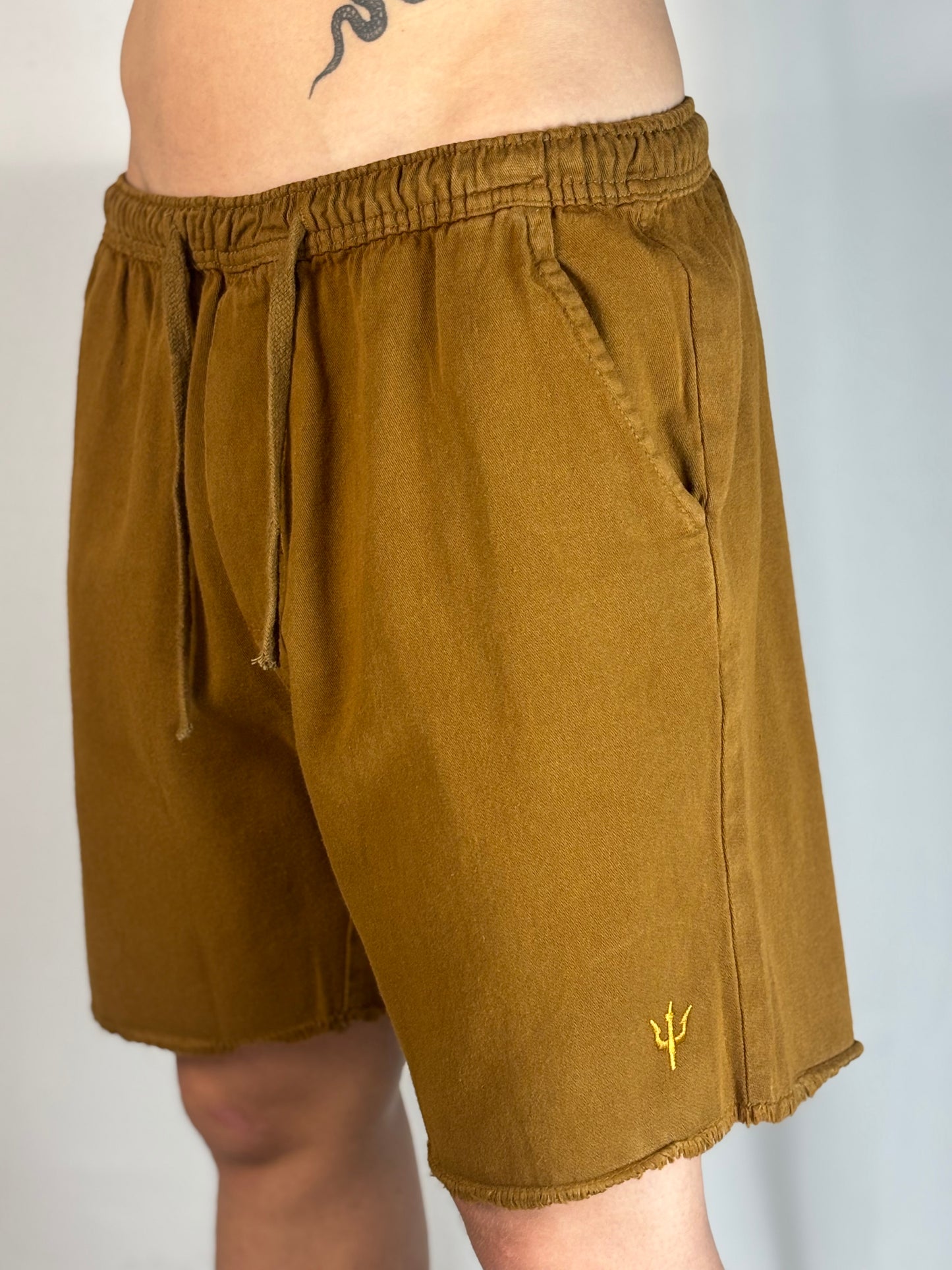 Short Casual Osklen | Sarja natural Flow - Caramelo
