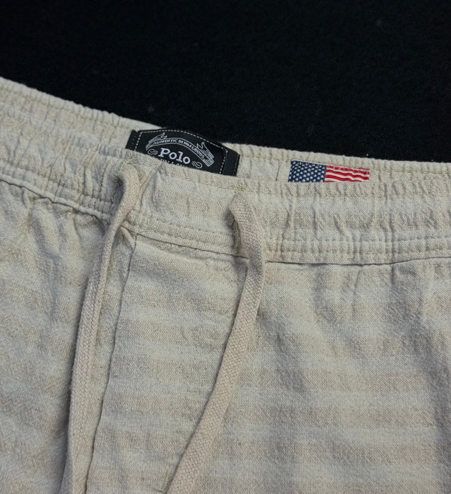 Short Casual Ralph Lauren | Linho Vibes - Listrado com creme