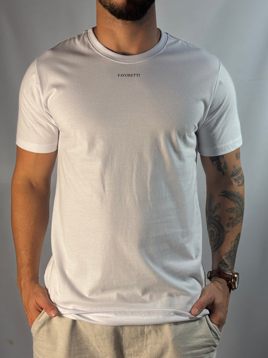 T-Shirt Favoretti | Cotton Fav - Assinatura Preta