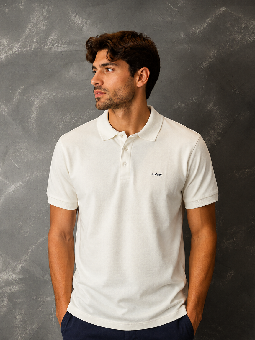 Camisa Polo Colcci Branca