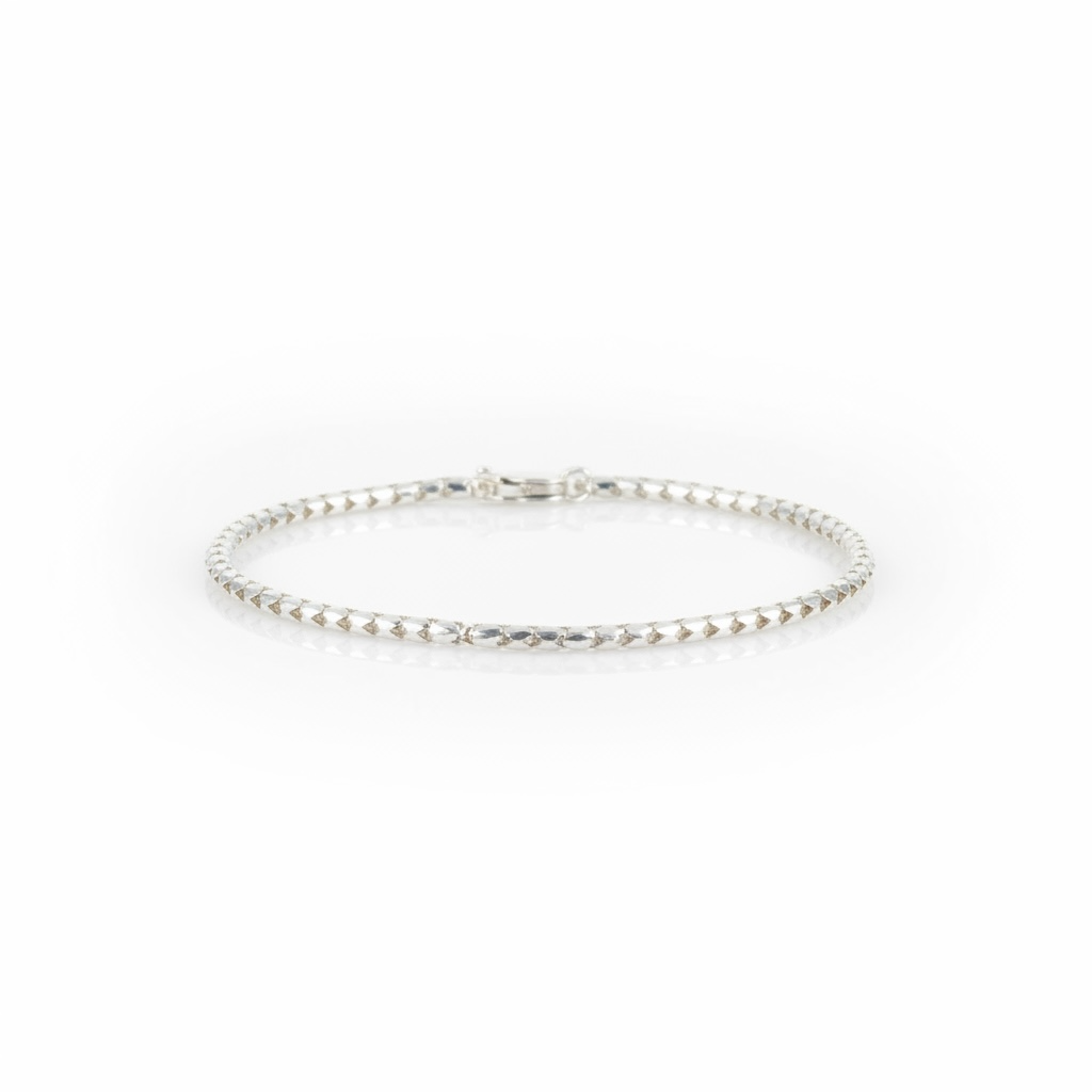 Pulseira De Prata Curb 19CM