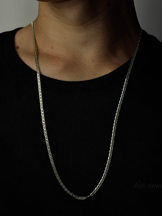 Corrente De Prata Piastrine 70CM