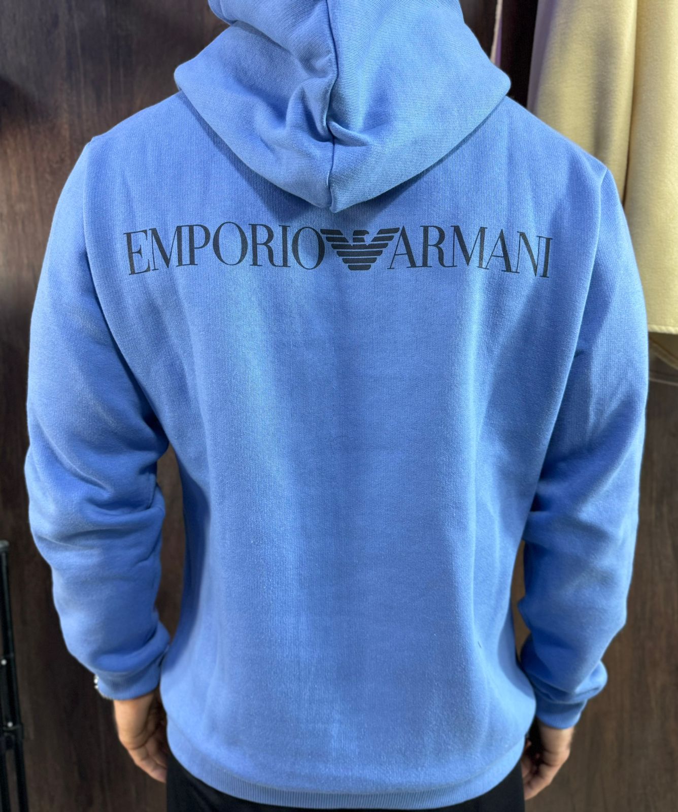 Moletom EMPÓRIO ARMANI | 3 CABOS Hoodie Classic Essential - Sky Blue