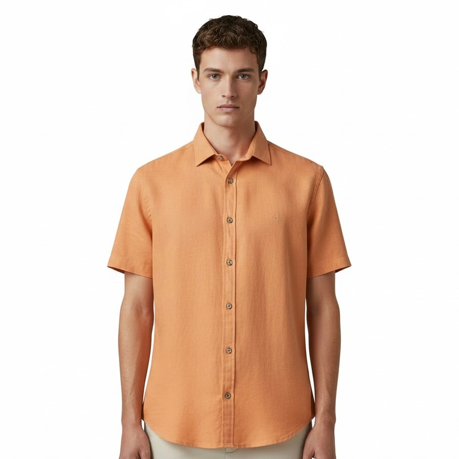 Camisa X | Casual Linho - Peach