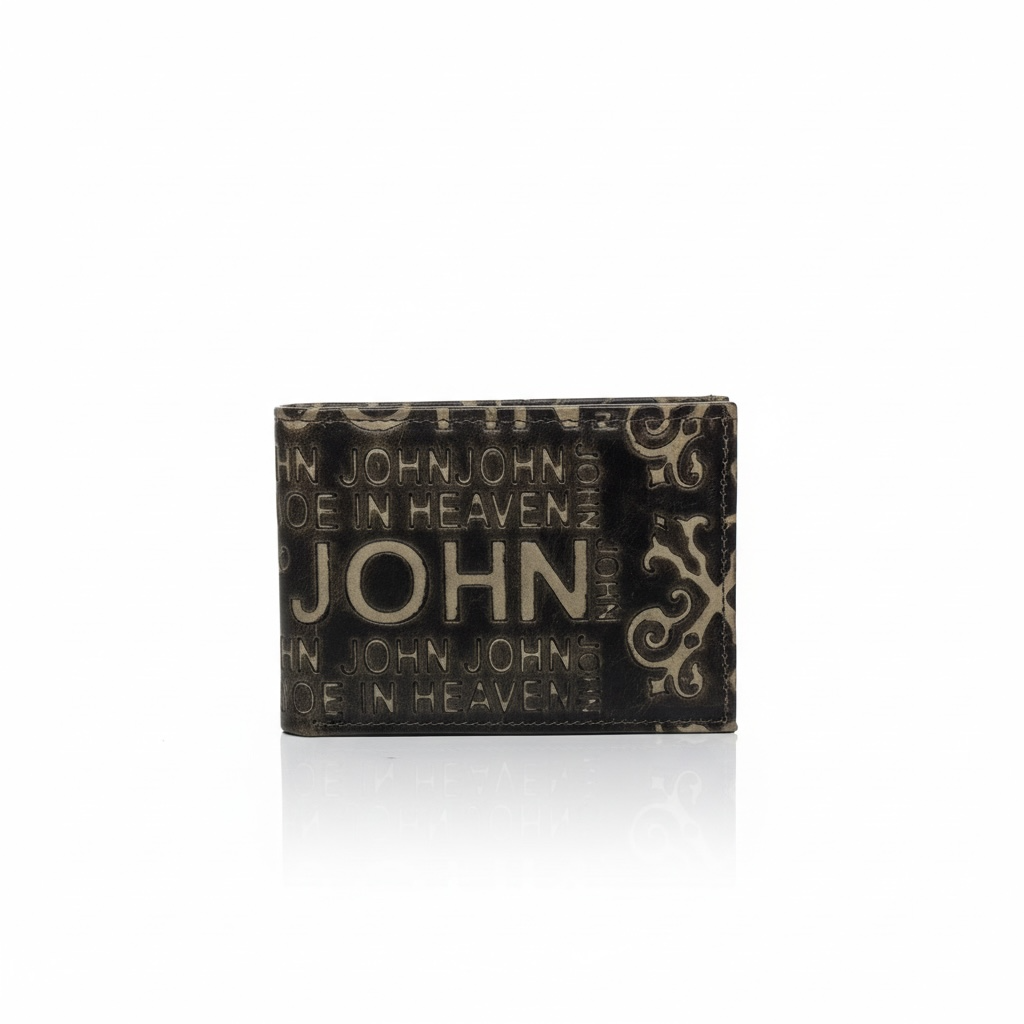 Carteira John J | Leather Genuine - Coffee Stone