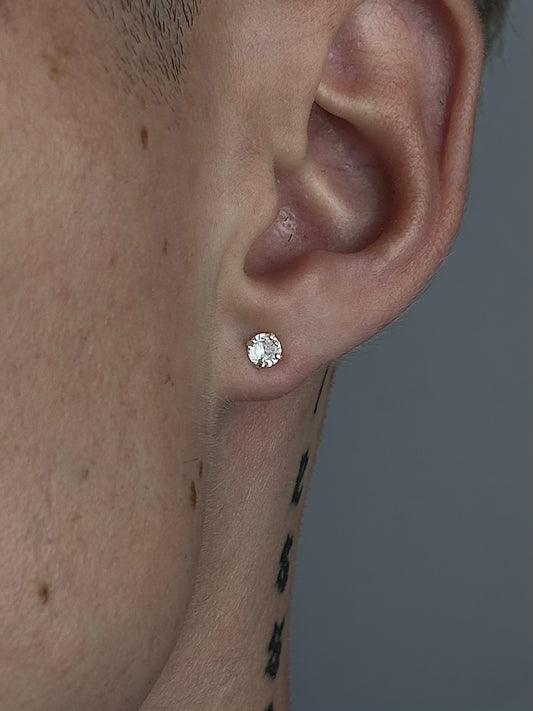 Brinco De Prata Ponto de Luz