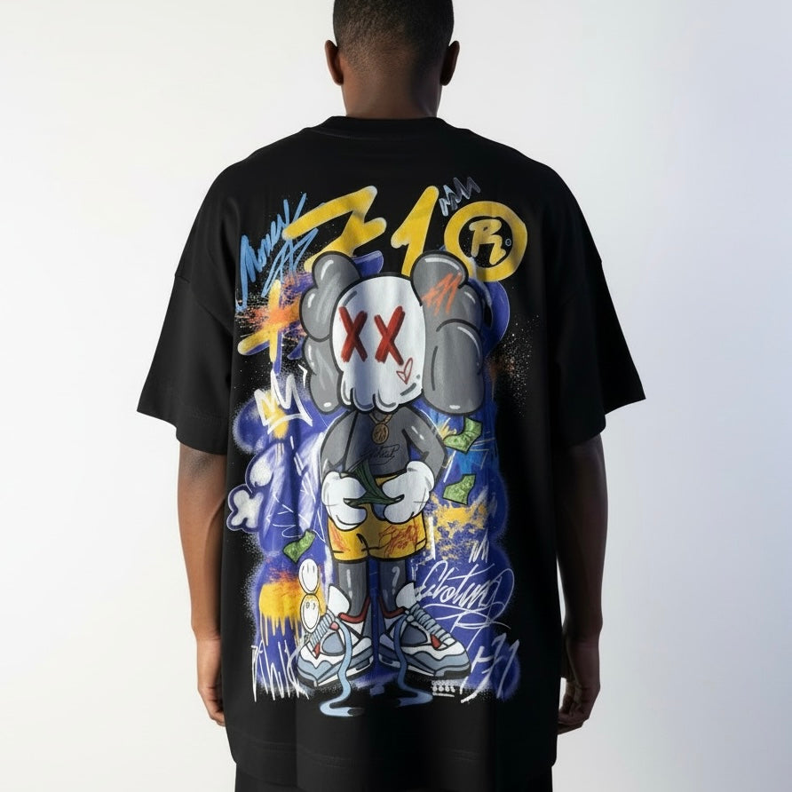 Camiseta Oversized | +71 Fuck | Preta