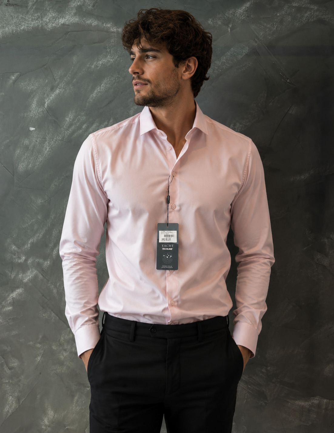 Camisa Social Yacht - Slim Fit - Rosa Claro