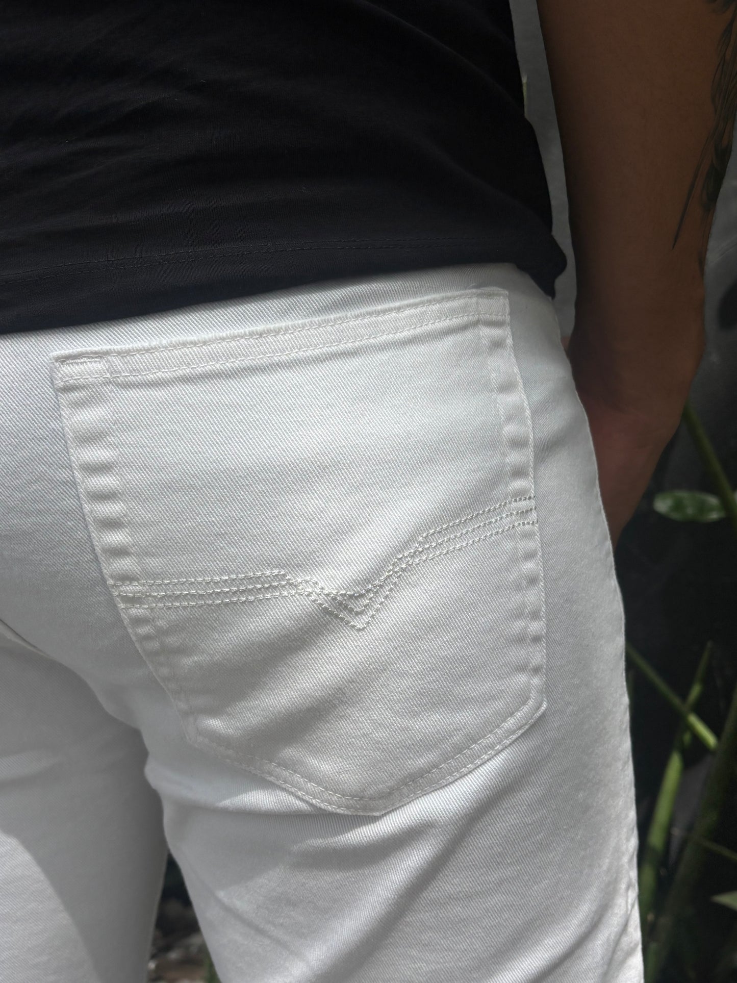 Calça Sarja Favoretti | Slim Fit Elite Twill