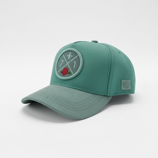 Boné +71 Clothing | Snapback - Aqua Green Flower