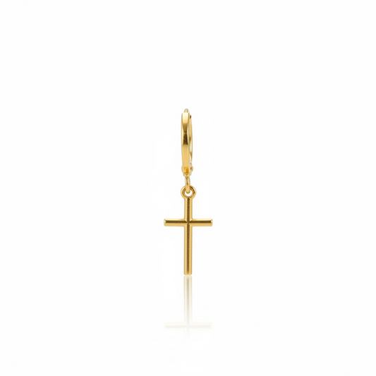 Argola Dourada | Banhada a Ouro - Cross