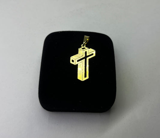 PINGENTE CRUZ BANHADO A OURO
