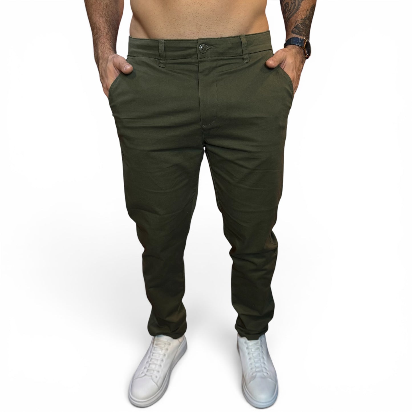 Calça Favoretti Alfaiataria verde militar