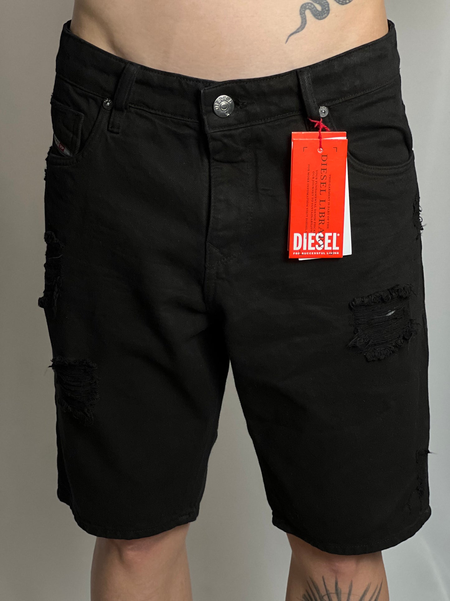 Bermuda Jeans Diesel | Denim Crown - Black ônix