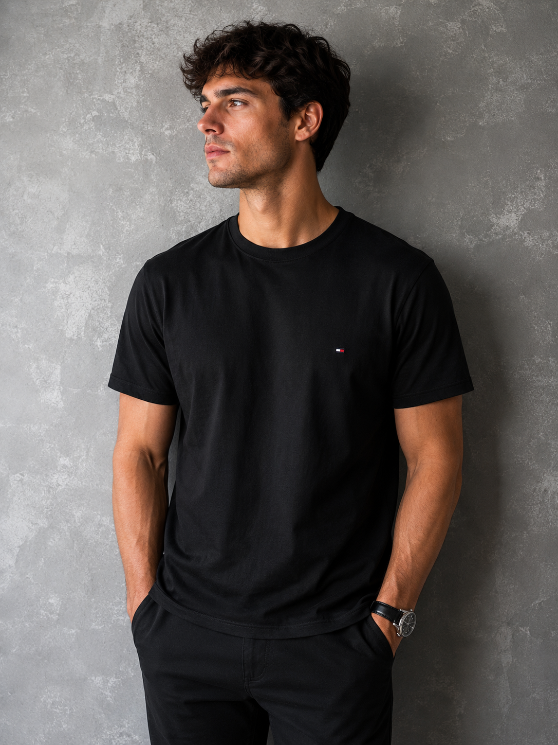 T-Shirt Tommy | Pima - Preta