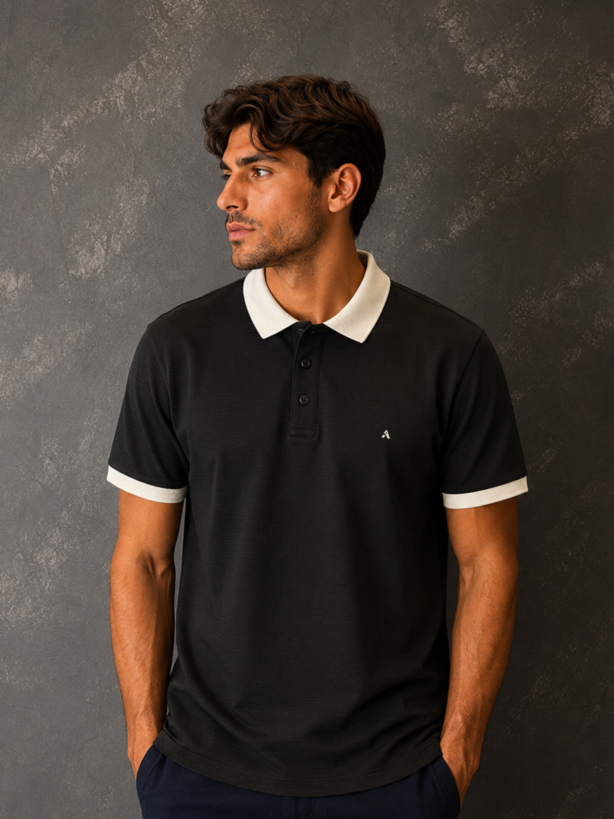 Camisa Polo Autoria Preta