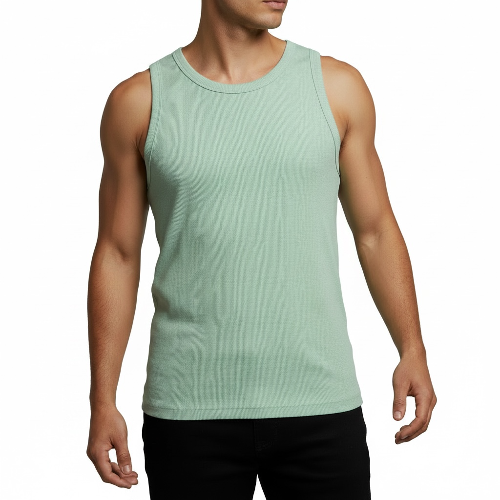 Regata | Ribbed Fit Tank Canelada - Aqua Green