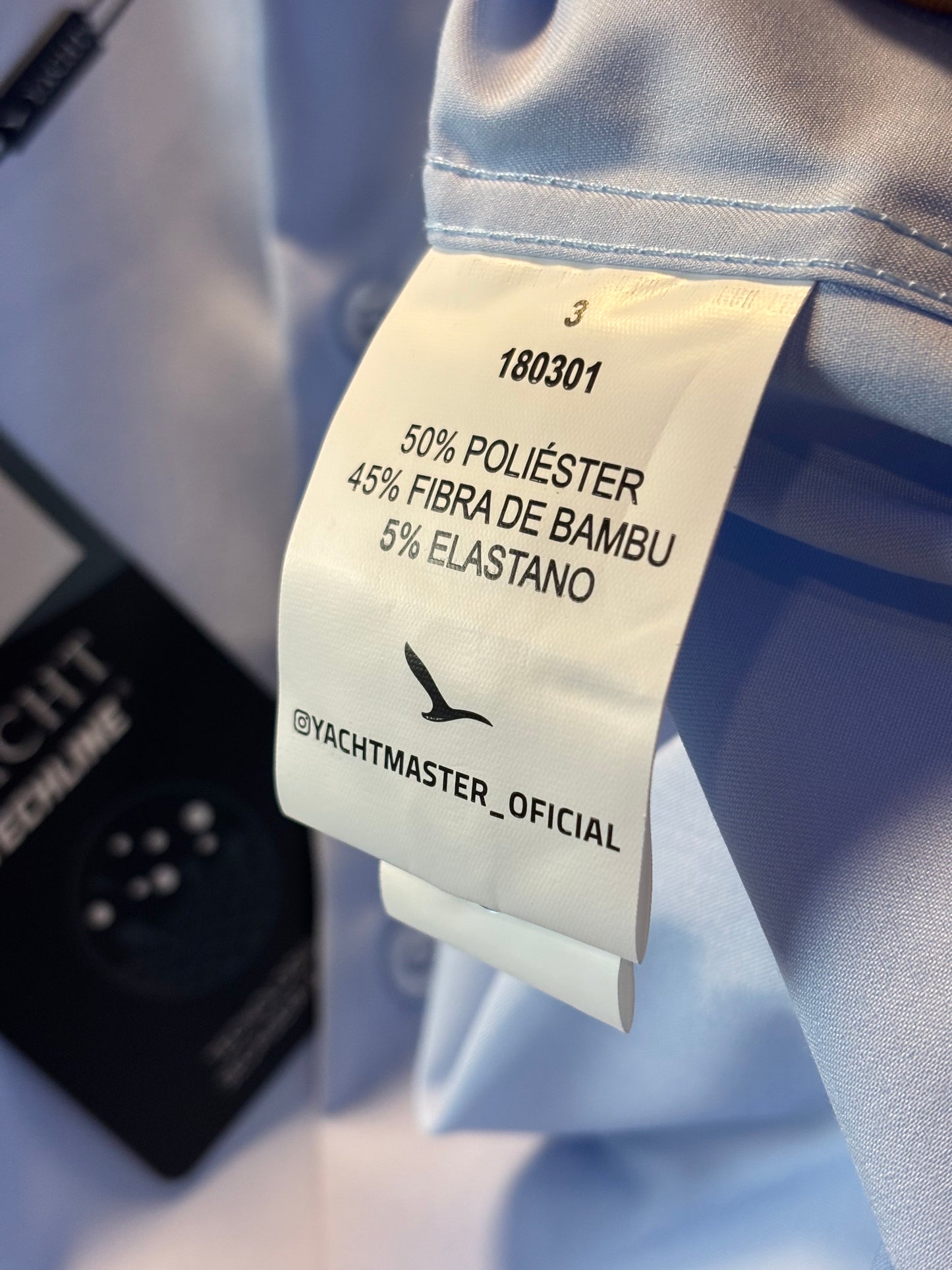 Camisa Social Yacht - Slim Fit - Fibra de Bambu - Azul Clara
