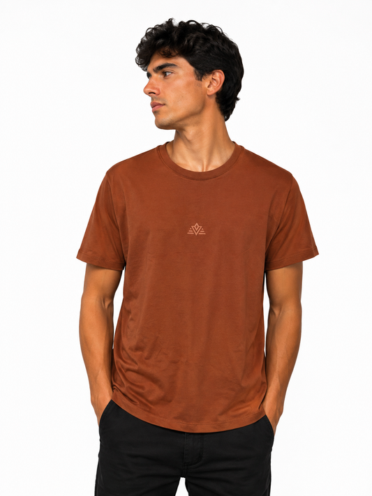 T-Shirt FAVORETTI | Classic Cotton Drop Essenza Icon - Avelã