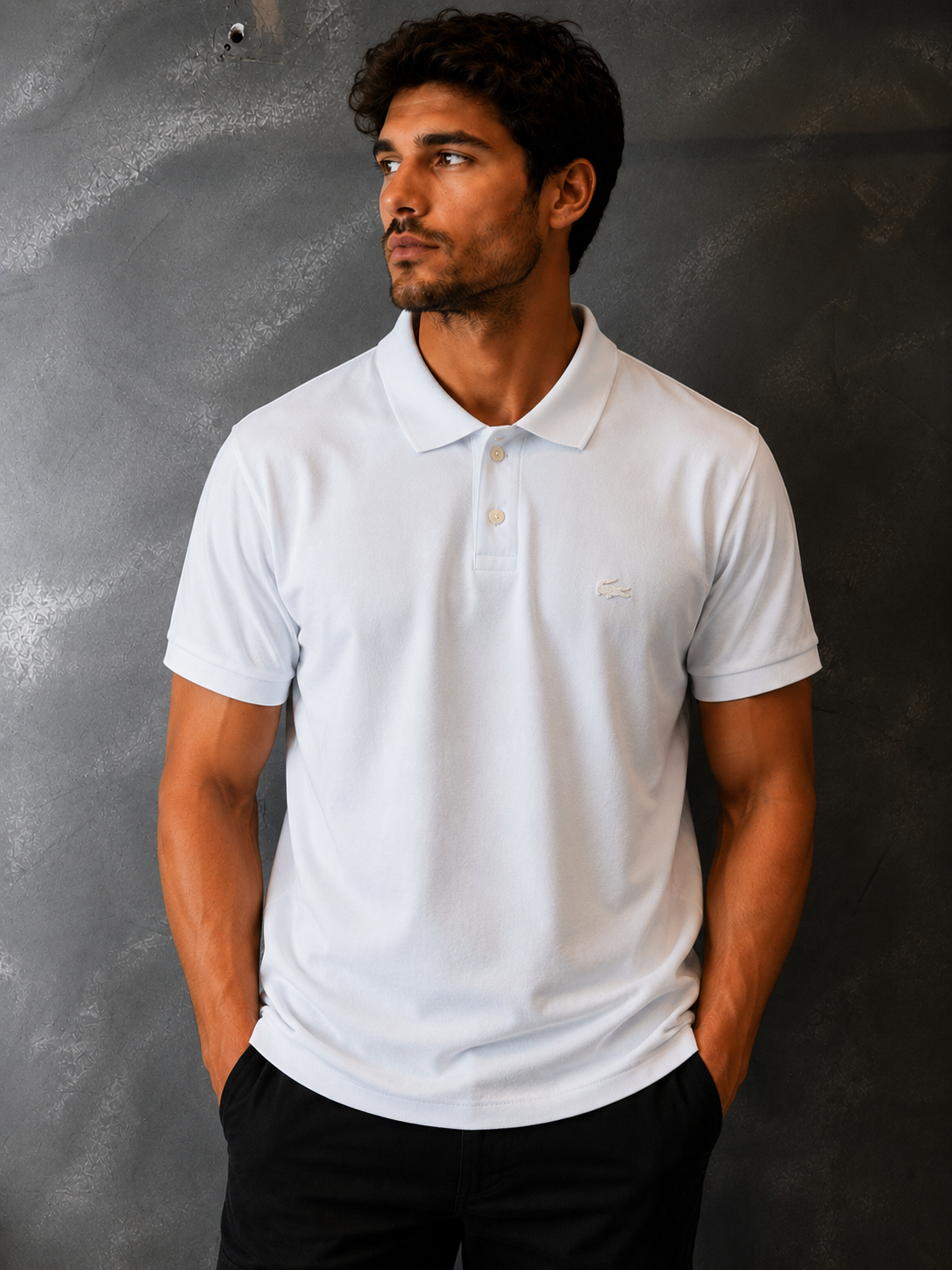 Camisa Polo Lacoste Branca