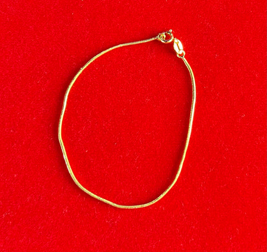 Fio de Ouro Veneziana| Pulseira Banhada a Ouro 18K - 20 cm
