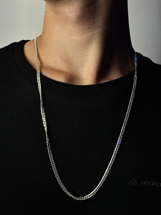 Corrente De Prata Grumet Dupla 70CM