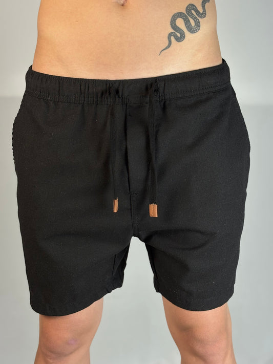 Short Casual Polo Ralph Lauren | Linho Natural Flow - Black