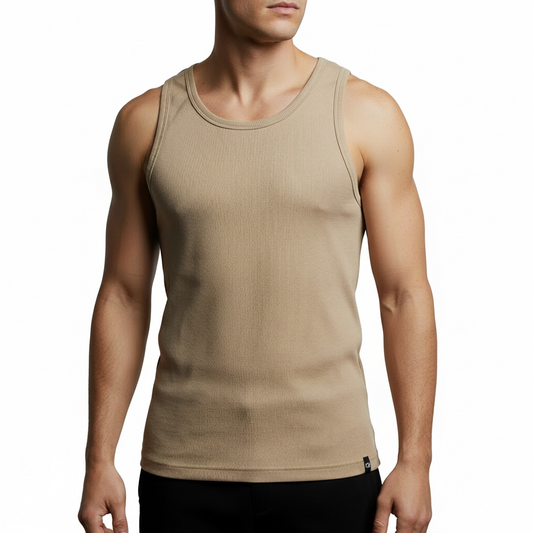 Regata Conceito | Ribbed Fit Tank Canelada - Light Tan