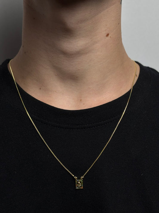 Escapulário | corrente banhada a ouro 18K | 70cm