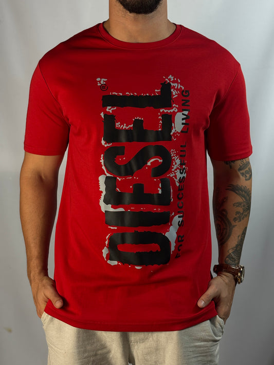 T-Shirt Diesel | Pima Cotton - Red Scarlet