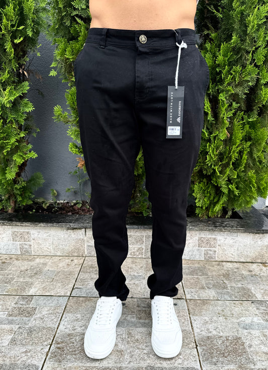 Calça FAVORETTI Alfaiataria | Slim Fit - Black Favø