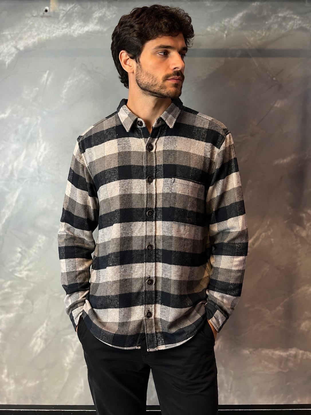 Camisa Favoretti Overshirt Xadrez     BMW Drop 1