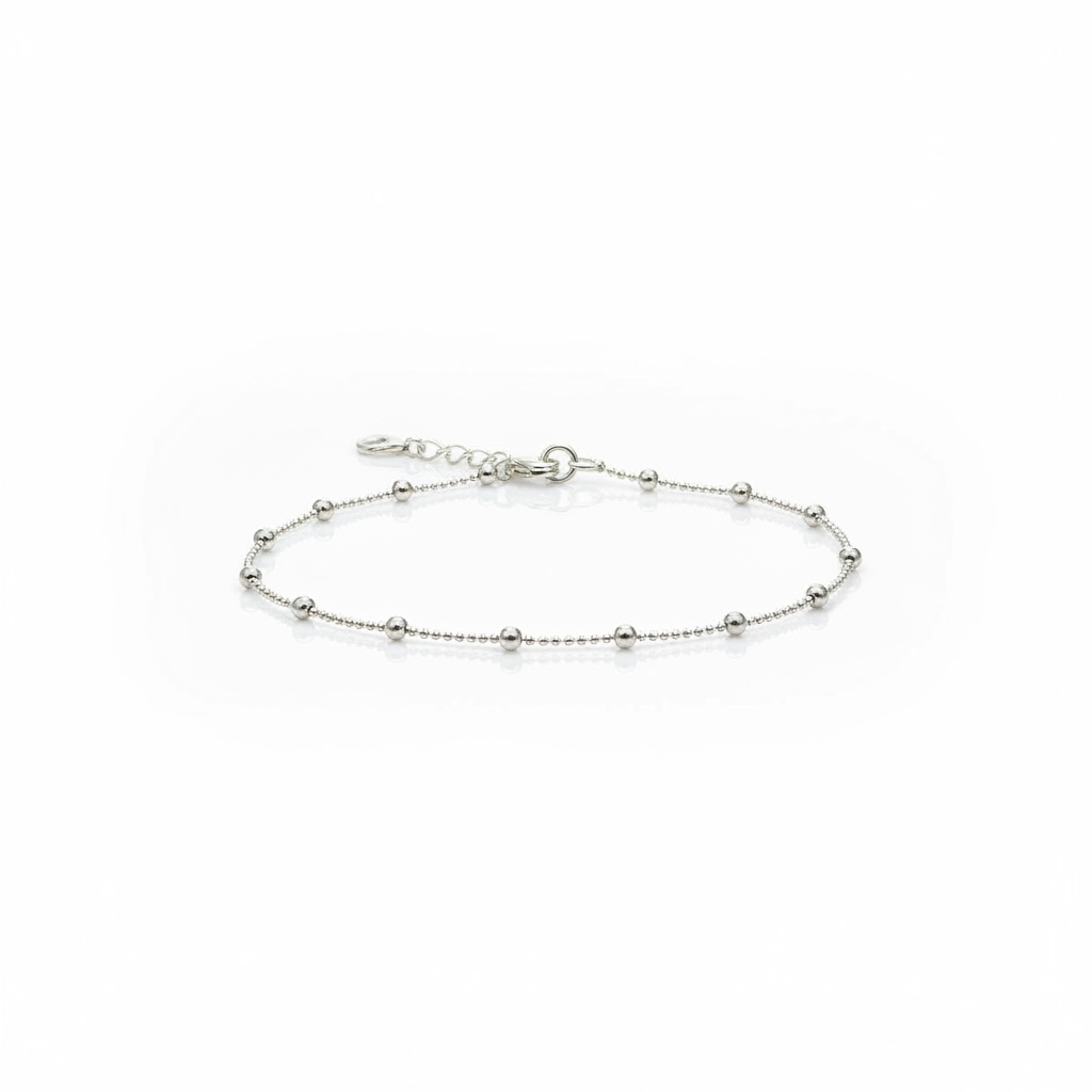 Pulseira De Prata Satélite Orbit 19.5 CM