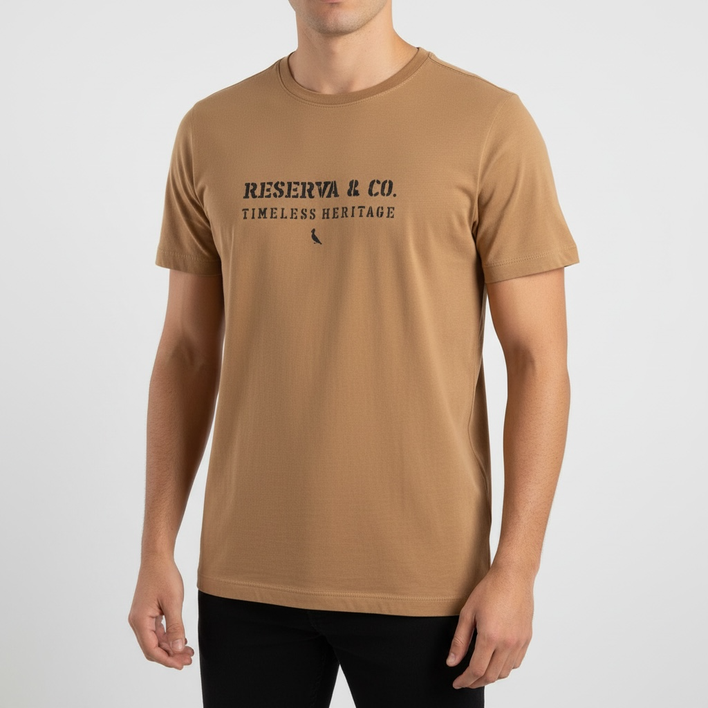 T-Shirt RVS | 100% Algodão - Camelo