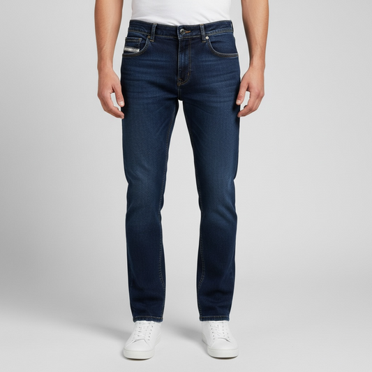Calça Favoretti | Reta Prime cut - Blue Índigo Stone Favø