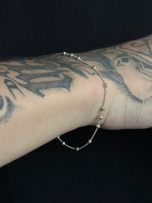 Pulseira De Prata Satélite Orbit 19.5 CM