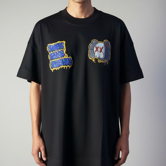 Camiseta Oversized | +71 Fuck | Preta