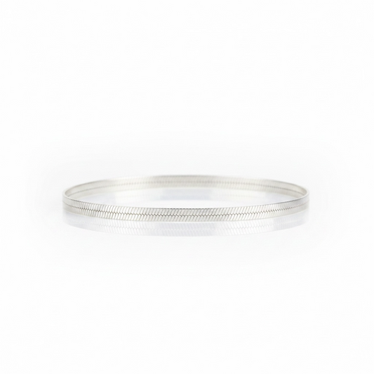Pulseira De Prata Herring Bone 19CM